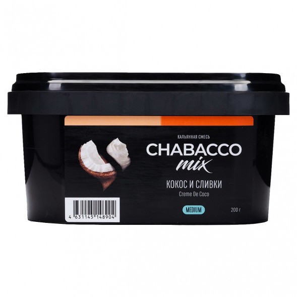 Смесь Chabacco MIX MEDIUM - Creme de Coco (Кокос и Сливки, 200 грамм) купить в Санкт-Петербурге