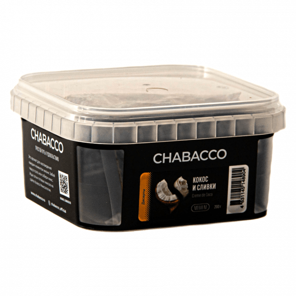 Смесь Chabacco MIX MEDIUM - Creme de Coco (Кокос и Сливки, 200 грамм) купить в Санкт-Петербурге