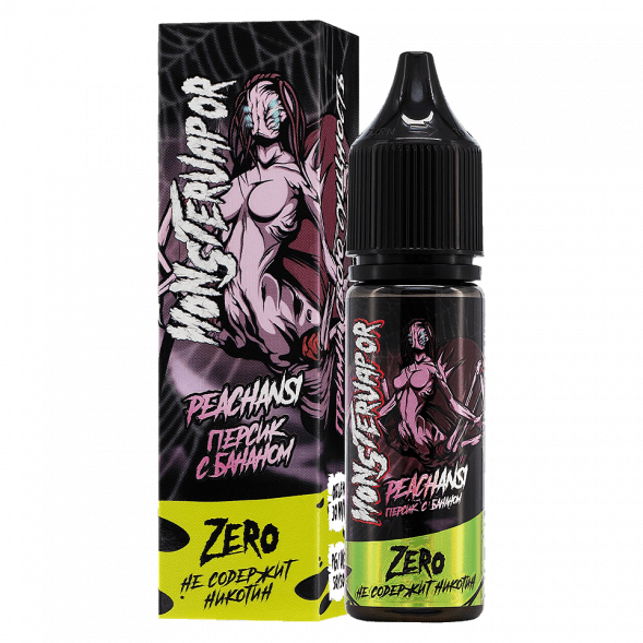 Жидкость Monsterwapor Zero - Peachansi (Персик с Бананом, 30 мл, без никотина) купить в Санкт-Петербурге