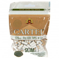 Фильтры для самокруток Cartel - Slim Bio (120 штук, 15х6 мм)
