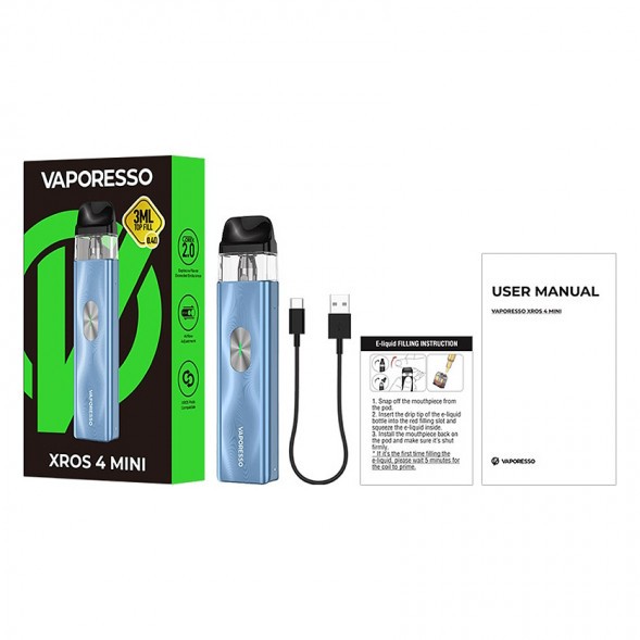 Электронная сигарета Vaporesso XROS 4 Mini - Ice Blue (Синий Лёд) купить в Санкт-Петербурге