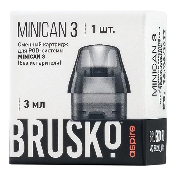 Сменный картридж Brusko - Minican 3 (Чёрный, без испарителя) купить в Санкт-Петербурге