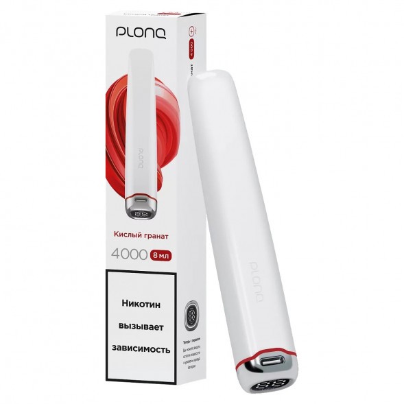 PLONQ PLUS PRO - Кислый Гранат (Sour Pomegranate, 4000 затяжек) купить в Санкт-Петербурге