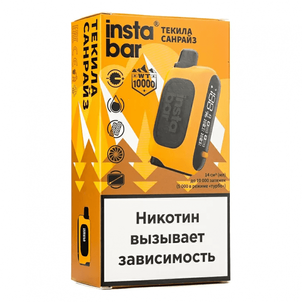 PLONQ INSTABAR WT - Текила Cанрайз (Tequila Sunrise, 10000 затяжек) купить в Санкт-Петербурге