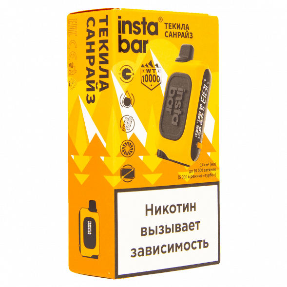 PLONQ INSTABAR WT - Текила Cанрайз (Tequila Sunrise, 10000 затяжек) купить в Санкт-Петербурге