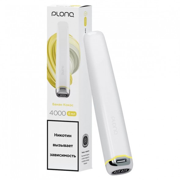 PLONQ PLUS PRO - Банан Кокос (Banana Coconut, 4000 затяжек) купить в Санкт-Петербурге