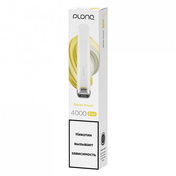 PLONQ PLUS PRO - Банан Кокос (Banana Coconut, 4000 затяжек) купить в Санкт-Петербурге