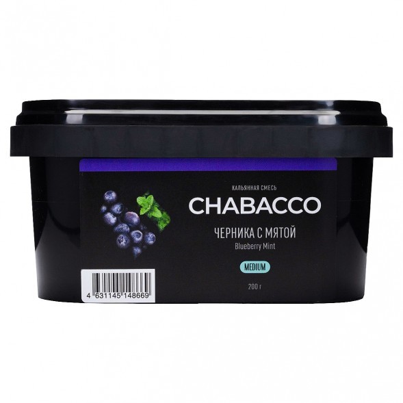 Смесь Chabacco MEDIUM - Blueberry Mint (Черника с Мятой, 200 грамм) купить в Санкт-Петербурге