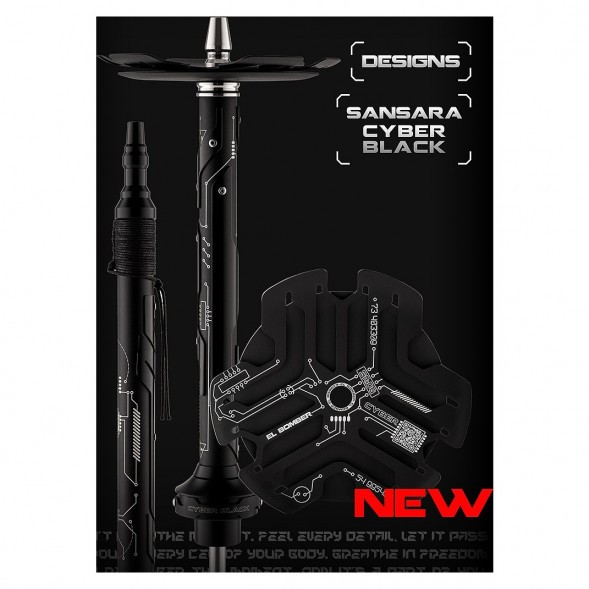 Кальян El Bomber - Sansara Cyber Black (Линейка &amp;quot;Designs&amp;quot;, Без Колбы) купить в Санкт-Петербурге