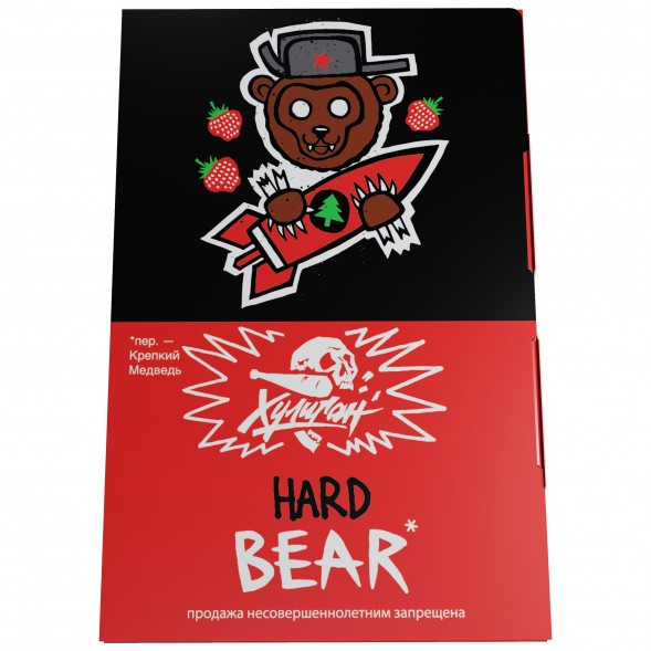 Табак Хулиган Hard - BEAR (Клубника с Ёлкой, 25 грамм) купить в Санкт-Петербурге