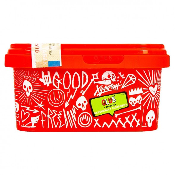 Табак Хулиган - CLUB (Клубничная Газировка, 200 грамм) купить в Санкт-Петербурге