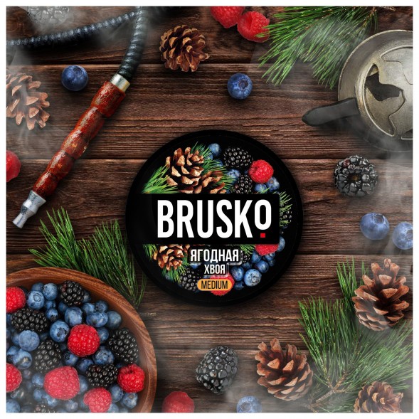 Смесь Brusko Medium - Ягодная Хвоя (50 грамм) купить в Санкт-Петербурге